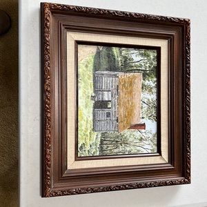 Acrylic painting of cabin